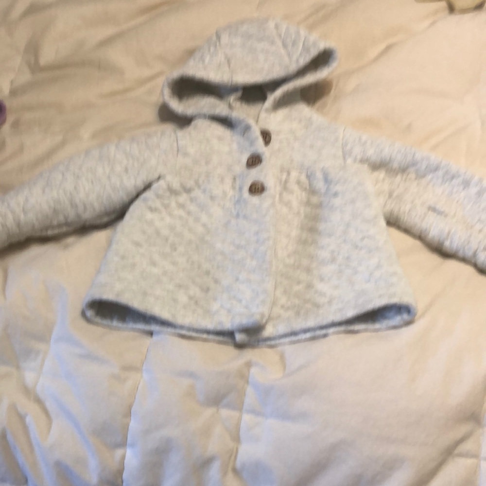 Girls gray quilted jacket